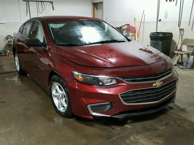 1G1ZB5STXGF239125 - 2016 CHEVROLET MALIBU LS ბურგუნდია ფოტო 1
