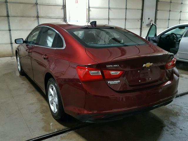 1G1ZB5STXGF239125 - 2016 CHEVROLET MALIBU LS BURGUNDY photo 3