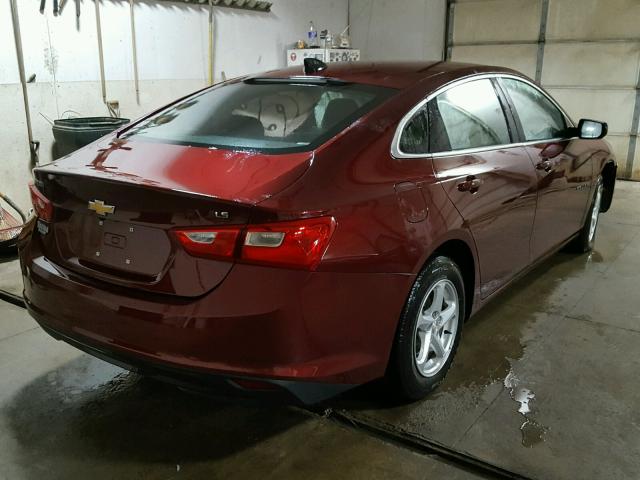 1G1ZB5STXGF239125 - 2016 CHEVROLET MALIBU LS BURGUNDY photo 4