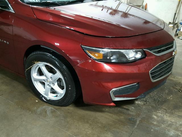 1G1ZB5STXGF239125 - 2016 CHEVROLET MALIBU LS BURGUNDY photo 9