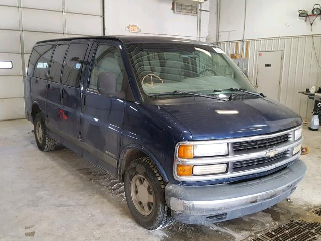 1GNFG15R7Y1150168 - 2000 CHEVROLET EXPRESS G1 BLUE photo 1