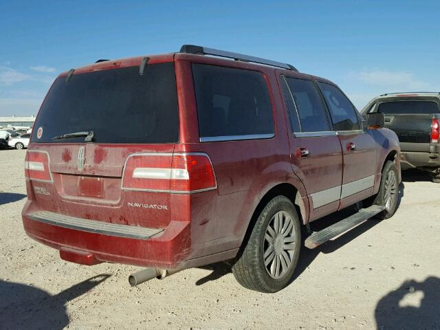 5LMFU27567LJ20799 - 2007 LINCOLN NAVIGATOR RED photo 4