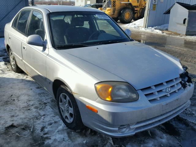 KMHCG45C73U477066 - 2003 HYUNDAI ACCENT GL SILVER photo 1