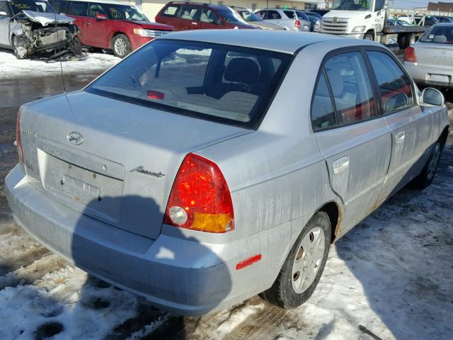 KMHCG45C73U477066 - 2003 HYUNDAI ACCENT GL SILVER photo 4