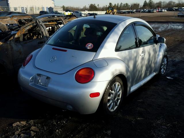 3VWCK31C24M409263 - 2004 VOLKSWAGEN NEW BEETLE SILVER photo 4