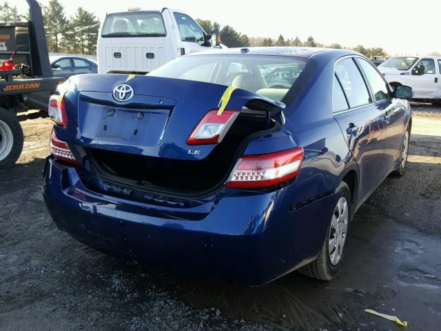 4T1BF3EK8BU645408 - 2011 TOYOTA CAMRY BASE BLUE photo 4