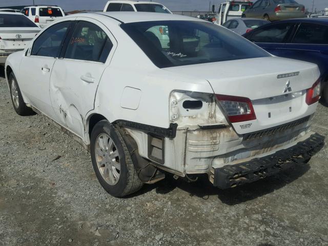 4A32B2FF4AE012759 - 2010 MITSUBISHI GALANT FE WHITE photo 3