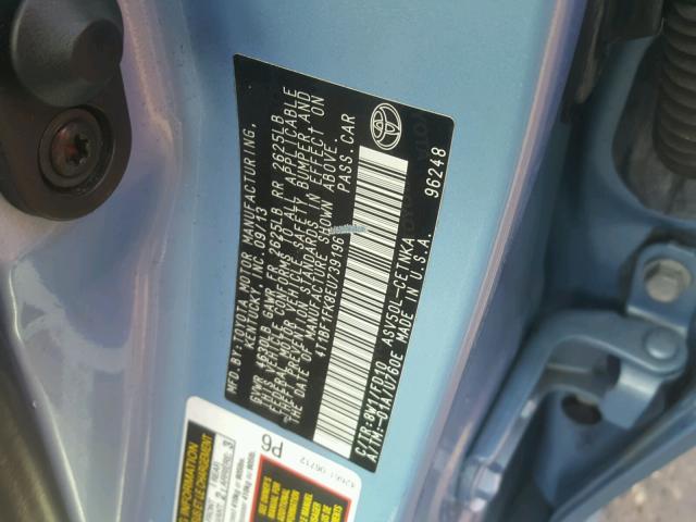 4T1BF1FK8EU739196 - 2014 TOYOTA CAMRY L BLUE photo 10