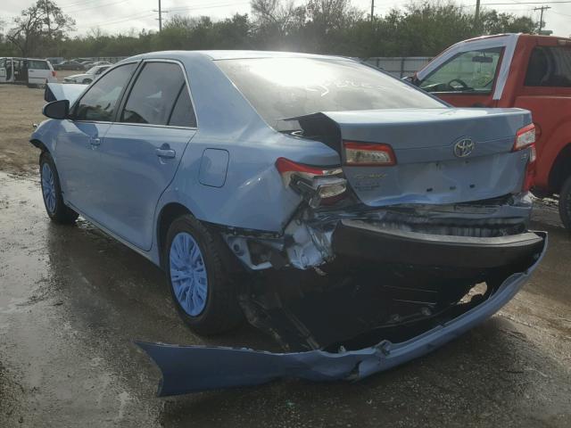 4T1BF1FK8EU739196 - 2014 TOYOTA CAMRY L BLUE photo 3