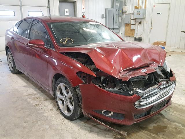 3FA6P0H93DR378947 - 2013 FORD FUSION SE BURGUNDY photo 1