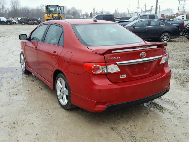 2T1BU4EE0DC045900 - 2013 TOYOTA COROLLA BA RED photo 3