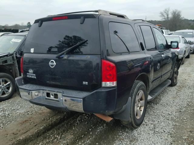 5N1AA08A64N714427 - 2004 NISSAN ARMADA SE BLACK photo 4