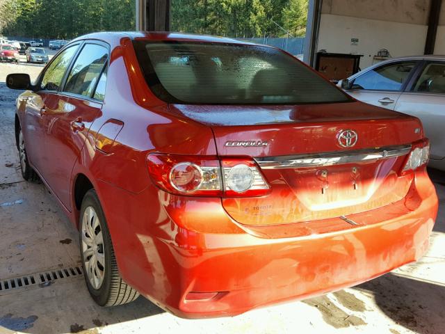 2T1BU4EE2DC962787 - 2013 TOYOTA COROLLA BA RED photo 3