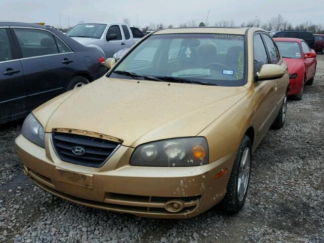 KMHDN46D44U725499 - 2004 HYUNDAI ELANTRA GL GOLD photo 2