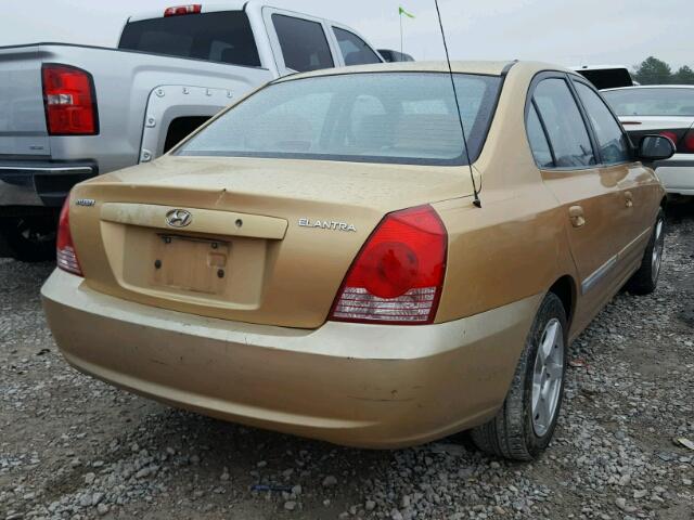 KMHDN46D44U725499 - 2004 HYUNDAI ELANTRA GL GOLD photo 4