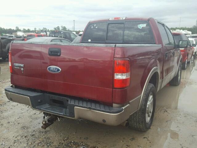 1FTPW12564KD52781 - 2004 FORD F150 SUPER RED photo 4