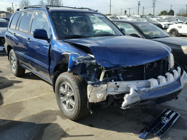 JTEDP21A160103495 - 2006 TOYOTA HIGHLANDER BLUE photo 1