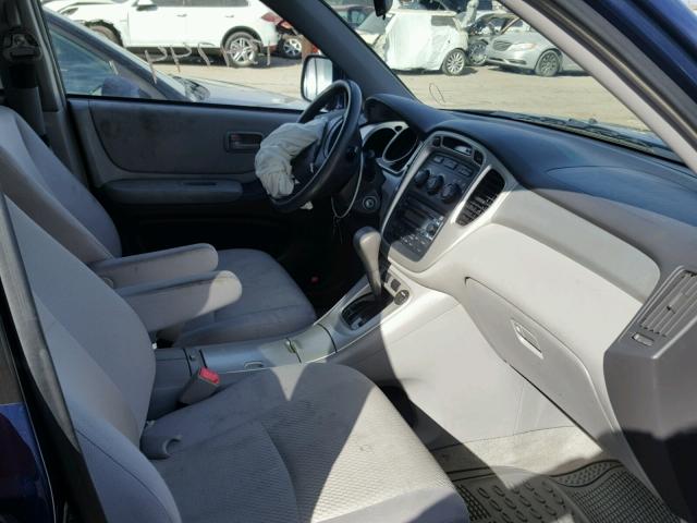 JTEDP21A160103495 - 2006 TOYOTA HIGHLANDER BLUE photo 5