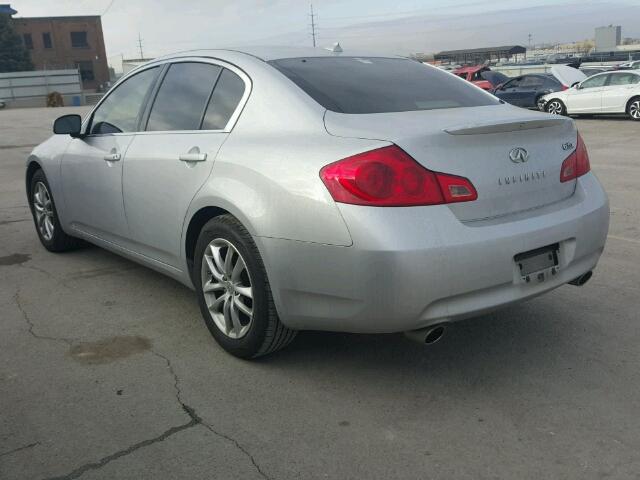 JNKBV61F17M804003 - 2007 INFINITI G35 SILVER photo 3