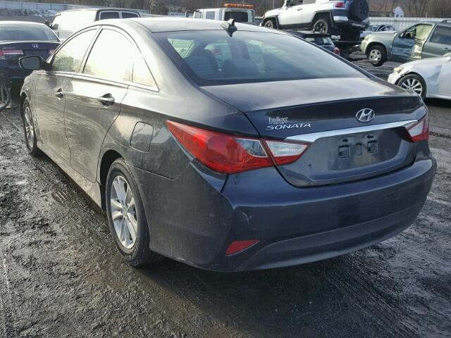 5NPEB4AC9EH913480 - 2014 HYUNDAI SONATA GLS BLACK photo 3