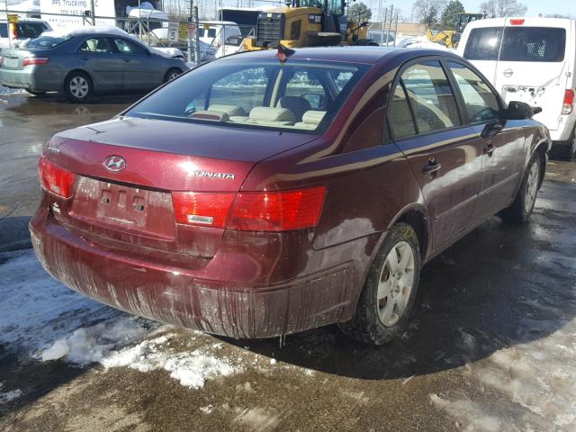 5NPET4AC9AH597604 - 2010 HYUNDAI SONATA GLS BURGUNDY photo 4