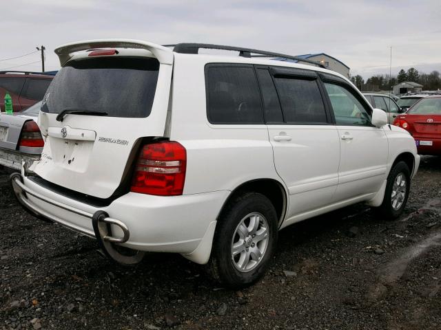 JTEHF21A430150097 - 2003 TOYOTA HIGHLANDER WHITE photo 4