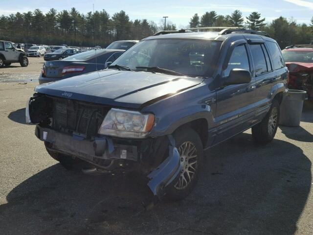 1J4GW58N54C348045 - 2004 JEEP GRAND CHER BLUE photo 2