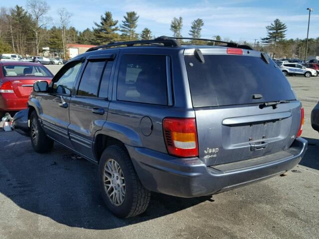 1J4GW58N54C348045 - 2004 JEEP GRAND CHER BLUE photo 3