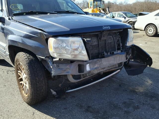 1J4GW58N54C348045 - 2004 JEEP GRAND CHER BLUE photo 9