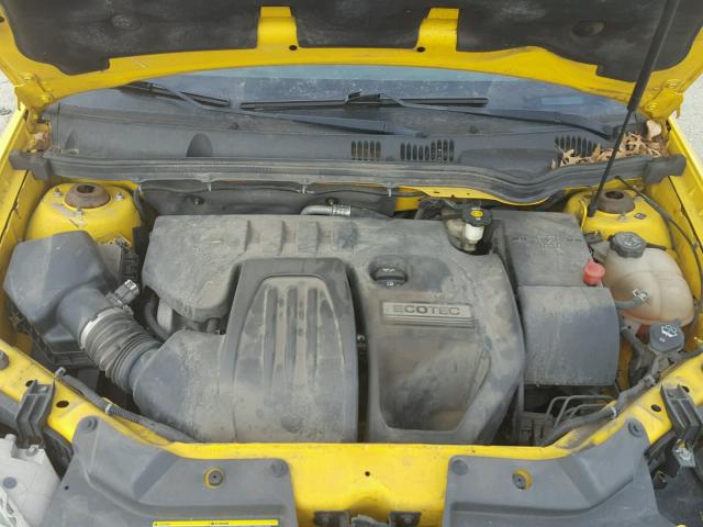 1G1AL18F587155049 - 2008 CHEVROLET COBALT LT YELLOW photo 7