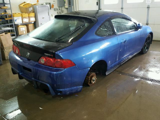 JH4DC54895S011658 - 2005 ACURA RSX BLUE photo 4