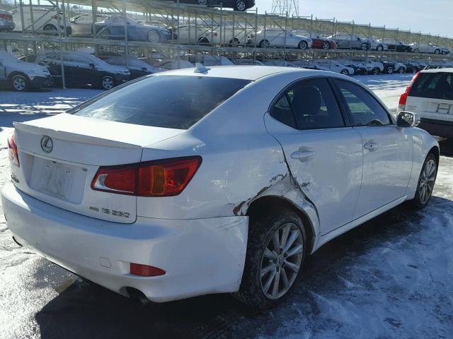 JTHCF5C27A5041654 - 2010 LEXUS IS 250 WHITE photo 4