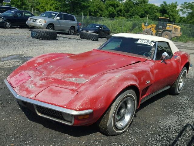 194671S103084 - 1971 CHEVROLET CORVETTE RED photo 2