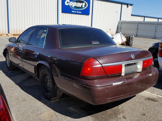 2MEFM75W9YX737360 - 2000 MERCURY GRAND MARQ BURGUNDY photo 3