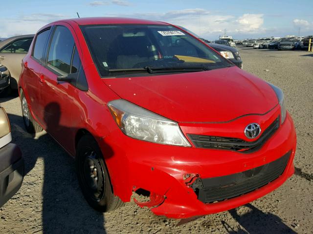 VNKKTUD33EA000823 - 2014 TOYOTA YARIS RED photo 1