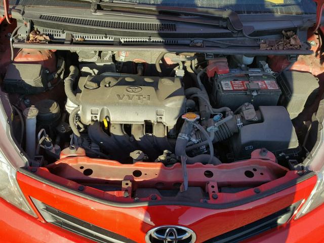 VNKKTUD33EA000823 - 2014 TOYOTA YARIS RED photo 7