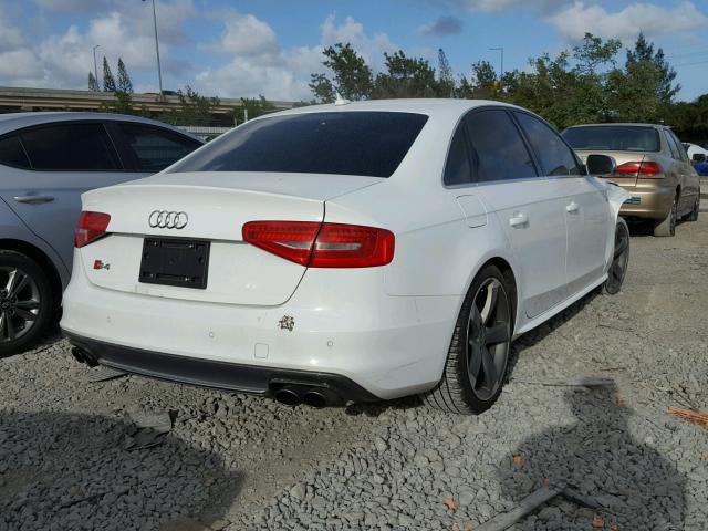 WAUDGCFL4EA025790 - 2014 AUDI S4 PREMIUM WHITE photo 4