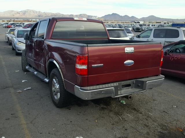 1FTPW12506FB19877 - 2006 FORD F150 SUPER MAROON photo 3