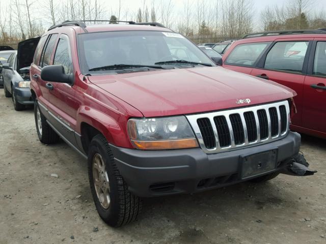 1J4GW48S21C727001 - 2001 JEEP GRAND CHER RED photo 1