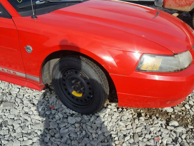 1FAFP40684F214342 - 2004 FORD MUSTANG RED photo 9