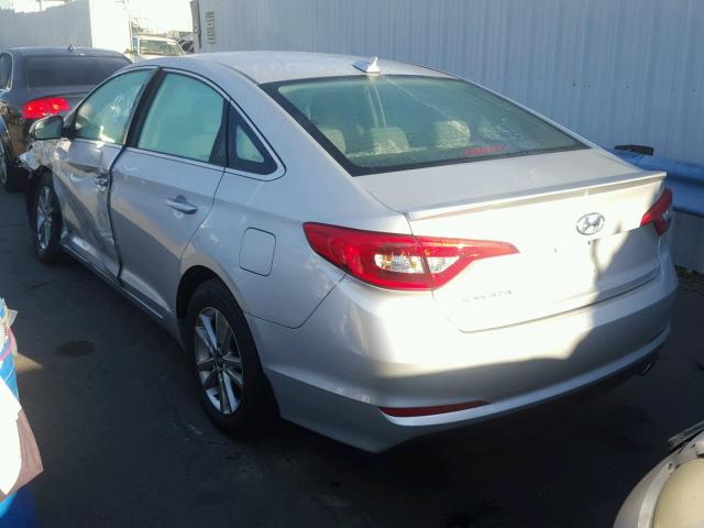 5NPE24AF0GH434328 - 2016 HYUNDAI SONATA SE SILVER photo 3