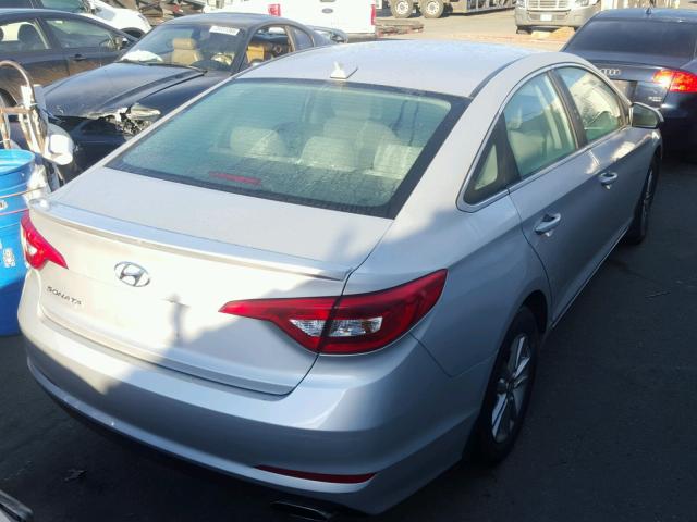 5NPE24AF0GH434328 - 2016 HYUNDAI SONATA SE SILVER photo 4