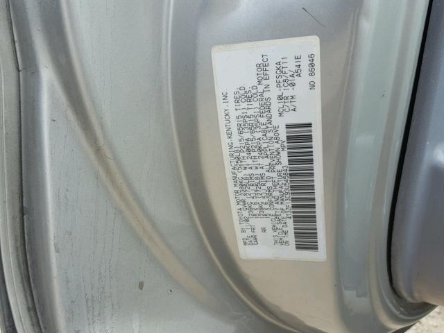 4T3ZF13C93U545843 - 2003 TOYOTA SIENNA LE SILVER photo 10