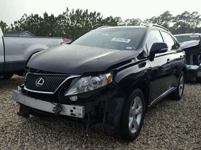 2T2ZK1BA5CC081404 - 2012 LEXUS RX 350 BLACK photo 2