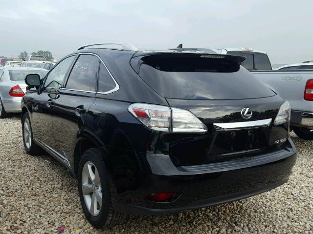 2T2ZK1BA5CC081404 - 2012 LEXUS RX 350 BLACK photo 3