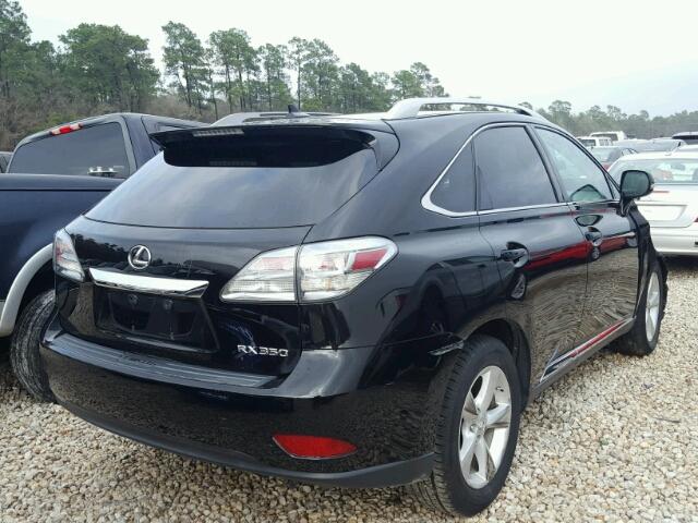 2T2ZK1BA5CC081404 - 2012 LEXUS RX 350 BLACK photo 4