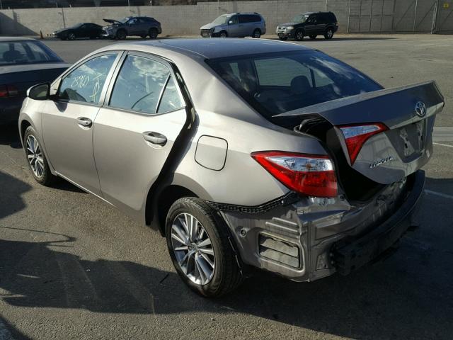 5YFBURHE1FP215483 - 2015 TOYOTA COROLLA L SILVER photo 3