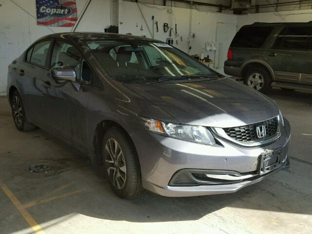 2HGFB2E51FH030991 - 2015 HONDA CIVIC LX GRAY photo 1