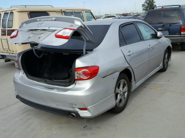 2T1BU4EE7CC832714 - 2012 TOYOTA COROLLA BA SILVER photo 4