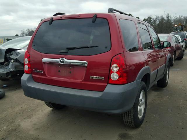 4F2YZ02Z86KM36256 - 2006 MAZDA TRIBUTE I MAROON photo 4